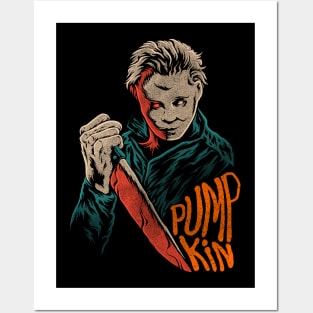 Killer pumpkin Halloween Posters and Art